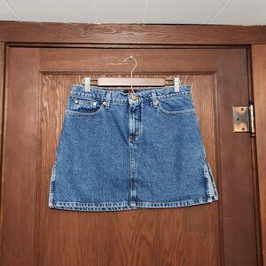 Emergency Exit Denim Mini Skirt